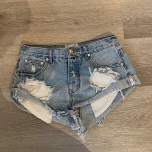One x oneteaspoon denim shorts